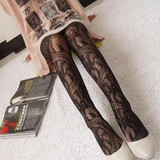 Fashion Womens Lady Girls Black Sexy Fishnet Pattern Jacquard Stockings Pantyhose Tights Styles Woman 1pcs dww02