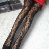 Fashion Womens Lady Girls Black Sexy Fishnet Pattern Jacquard Stockings Pantyhose Tights Styles Woman 1pcs dww02
