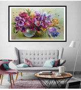 New Round Diamond Mosaic 5D Diy Diamond Painting Flower vase Pictures Cross Stitch Diamond Embroidery Crystal Home Decoration