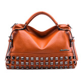 New Rivet Women Leather Handbags Vintage Woman Bags Bag Handbag Fashion Handbags Women Shoulder Bags Leather Pu Tote Bag