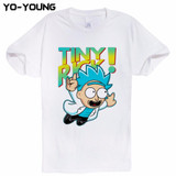 New Rick And Morty Men T-shirts Funny Design Digital Printing 100% Cotton Top Tees  Customized