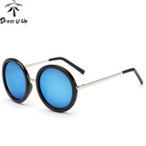 New Retro Round Sunglasses Women Brand Designer Vintage Sun Glasses Women Coating Sunglass Oculos De Sol Gafas lunette de soleil