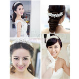 New Rhinestone Faux Pearl Wedding Bridal Prom Headband Tiara Headpiece Hair Clip
