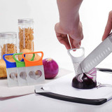 New Random Color Onion Tomato Vegetable Slicer Cutting Aid Guide Holder Fruit Slicing Cutter Gadget Kitchen Cutting Tools BS