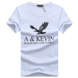New Pure cotton Short brand T Shirt Men's large size T Shirt Slim Fit Fashion Eagle Printed t-shirt men plus Size S -5XL