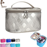 new PU women make up bag fashion travel organizer cosmetic bag professional makeup case suitcase toiletry bag pouch beauty case