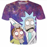 New Psychedelic Galaxy Rick and Mort printed 3d womens mens t shirt crewneck t shirt short sleeve shirts unisex casual tees Tops