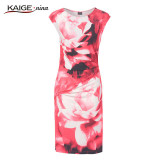 New Printed  Bodycon Dress Women Summer Dresses Kaige.Nina Brand Plus Size Women Clothing Sexy Dresses 9021