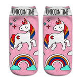 New Print 3D Kawaii girl Women socks New Unisex Cute Harajuku Unicorn Animal Ankle socks female Printed Slipper socks Wholesale