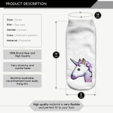 New Print 3D Kawaii girl Women socks New Unisex Cute Harajuku Unicorn Animal Ankle socks female Printed Slipper socks Wholesale