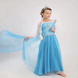 New Princess dresses for girls Cosplay Elsa Dress Snow Queen Fever Anna Costume Birthday Party Dress Children Clothing For Kids