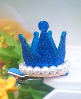 New Princess Crown Hairpins Hair Accessories Resin Diamond Shiny Pearls Barrettes Girls Tiaras Headwear Party Hair Clip