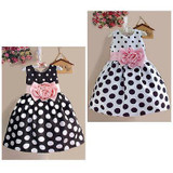 New Princess Dress Baby Kids Girls Party Sleeveless Polka Dot Flower Gown Dress Girls Clothes