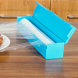 New Practical Plastic Kitchen Cling Foil And Film Wrap Dispenser Cutter Storage Cling Film Cutter 3 Colors for Choice