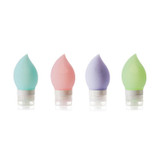 New Portable Mini 75ml Cosmetics Refillable Bottles Silicone Peach Shape Shampoo Press Containers Travel Protable Mini Bottle