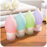New Portable Mini 75ml Cosmetics Refillable Bottles Silicone Peach Shape Shampoo Press Containers Travel Protable Mini Bottle
