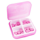 New Portable 4 Slot Medicine Case Organizer Plastic Pill Drug Boxes Container Compartment Medicine Tablet Holder XN034