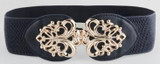 New Popular Free shipping Fashion cummerbund Leather cutout gold buckle elastic waist belt strape wide cummerbund belts women