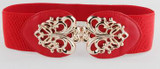 New Popular Free shipping Fashion cummerbund Leather cutout gold buckle elastic waist belt strape wide cummerbund belts women