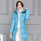 New Plus Size Winter Women Down Cotton Jacket Long Thick Parkas Female Hooded Cotton Padded Fashion Warm Coat Outerwear
