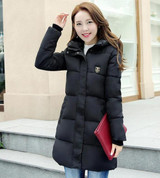 New Plus Size Winter Women Down Cotton Jacket Long Thick Parkas Female Hooded Cotton Padded Fashion Warm Coat Outerwear