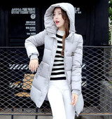 New Plus Size Winter Women Down Cotton Jacket Long Thick Parkas Female Hooded Cotton Padded Fashion Warm Coat Outerwear