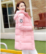 New Plus Size Winter Women Down Cotton Jacket Long Thick Parkas Female Hooded Cotton Padded Fashion Warm Coat Outerwear