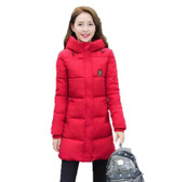 New Plus Size Winter Women Down Cotton Jacket Long Thick Parkas Female Hooded Cotton Padded Fashion Warm Coat Outerwear