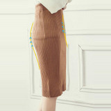 New Plus Size Slim Office Skirt Faldas Women Sexy Elastic High Waist Pencil Skirt One Step Knitted Work Formal Skirts A1515