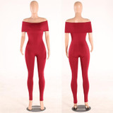 New Plus Size Jumpsuits for Women 2016 Bodycon Bodysuits Sexy Off Shoulder Slash Neck Skinny Solid Rompers Womens Jumpsuit Black