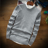 BKTrend Solid Color Pullover Men V-Neck Sweater Men Long Sleeve Mens Sweaters Wool Casual Brand Cashmere Knitwear Pull Homme