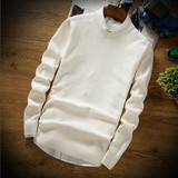 BKTrend Solid Color Pullover Men V-Neck Sweater Men Long Sleeve Mens Sweaters Wool Casual Brand Cashmere Knitwear Pull Homme