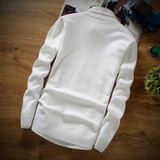 BKTrend Solid Color Pullover Men V-Neck Sweater Men Long Sleeve Mens Sweaters Wool Casual Brand Cashmere Knitwear Pull Homme