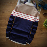 BKTrend 2017 New Fashion Autumn Sweater Men Long Sleeved Mens Jumpers Casual Patchwork Round Neck Men's Pullover Sweaters