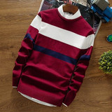 BKTrend 2017 New Autumn Mens Brand Clothing Casual Men's Pullover Sweaters Knitting Fashion Designer Striped Sweater Men