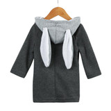 BKLD Kids Warm Jacket Outerwear &amp; Coat Children Clothing Cute Rabbit Ear Hooded Baby Girls Coat New Autumn Winter Baby Boys Coat