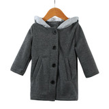 BKLD Kids Warm Jacket Outerwear &amp; Coat Children Clothing Cute Rabbit Ear Hooded Baby Girls Coat New Autumn Winter Baby Boys Coat