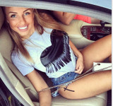 BKLD Fashion Summer Girls tops Heart print Tassel t shirts women short sleeve tee shirt female students t-shirts teenagers