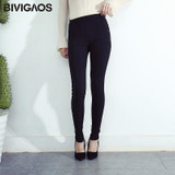 BIVIGAOS Women's Slanting Pocket Washed Jeans Leggings Pencil Pants Elastic Denim Leggings Skinny Jeans Jeggings Women Trousers BIVIGAOS Women's Slanting Pocket Washed Jeans Leggings Pencil Pants Elastic Denim Leggings Skinny Jeans Jeggings Women Trousers