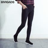 BIVIGAOS Women's Slanting Pocket Washed Jeans Leggings Pencil Pants Elastic Denim Leggings Skinny Jeans Jeggings Women Trousers BIVIGAOS Women's Slanting Pocket Washed Jeans Leggings Pencil Pants Elastic Denim Leggings Skinny Jeans Jeggings Women Trousers