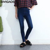 BIVIGAOS Spring Fall Women Simple Basic Jeans Elastic Denim Pants Pencil Jean Leggings Pants Jeggings For Women Jeans Trousers BIVIGAOS Spring Fall Women Simple Basic Jeans Elastic Denim Pants Pencil Jean Leggings Pants Jeggings For Women Jeans Trousers