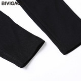 BIVIGAOS Fashion Womens Spring Casual Skinny Jeans Leggings Woven Slim High Elastic Denim Pencil Pants Pocket Leggings For Women