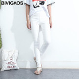 BIVIGAOS Fashion Multicolor High Elastic Woven Casual Legging Pants Clothing Slim Thin Skinny Leggings Pencil Pants For Women