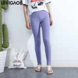 BIVIGAOS Fashion Multicolor High Elastic Woven Casual  Legging Fitness Clothing Slim Thin Skinny Leggings Pencil Pants For Women