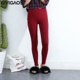 BIVIGAOS Fashion Multicolor High Elastic Woven Casual  Legging Fitness Clothing Slim Thin Skinny Leggings Pencil Pants For Women