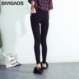 BIVIGAOS Fashion Multicolor High Elastic Woven Casual  Legging Fitness Clothing Slim Thin Skinny Leggings Pencil Pants For Women