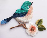 Birds Patch Embroidery Iron On Patches For Clothes Dresses DIY Accessory