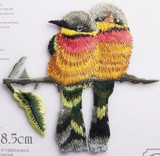 Birds Patch Embroidery Iron On Patches For Clothes Dresses DIY Accessory