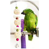 Bird Toys Parrot Cage Toys Cages Cockatoo Conure Loofah Sponge Handmade Parrot Toys With Bell