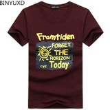 BINYUXD brand cotton 3D fashion T-shirts men 2017 summer funny teenage man's print T-shirt extended plus size s-5XL